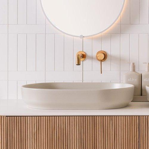 ADP Marilyn Ceramic Above Counter Basin - Matte Concrete - Ideal Bathroom CentreTOPCMAL550MC