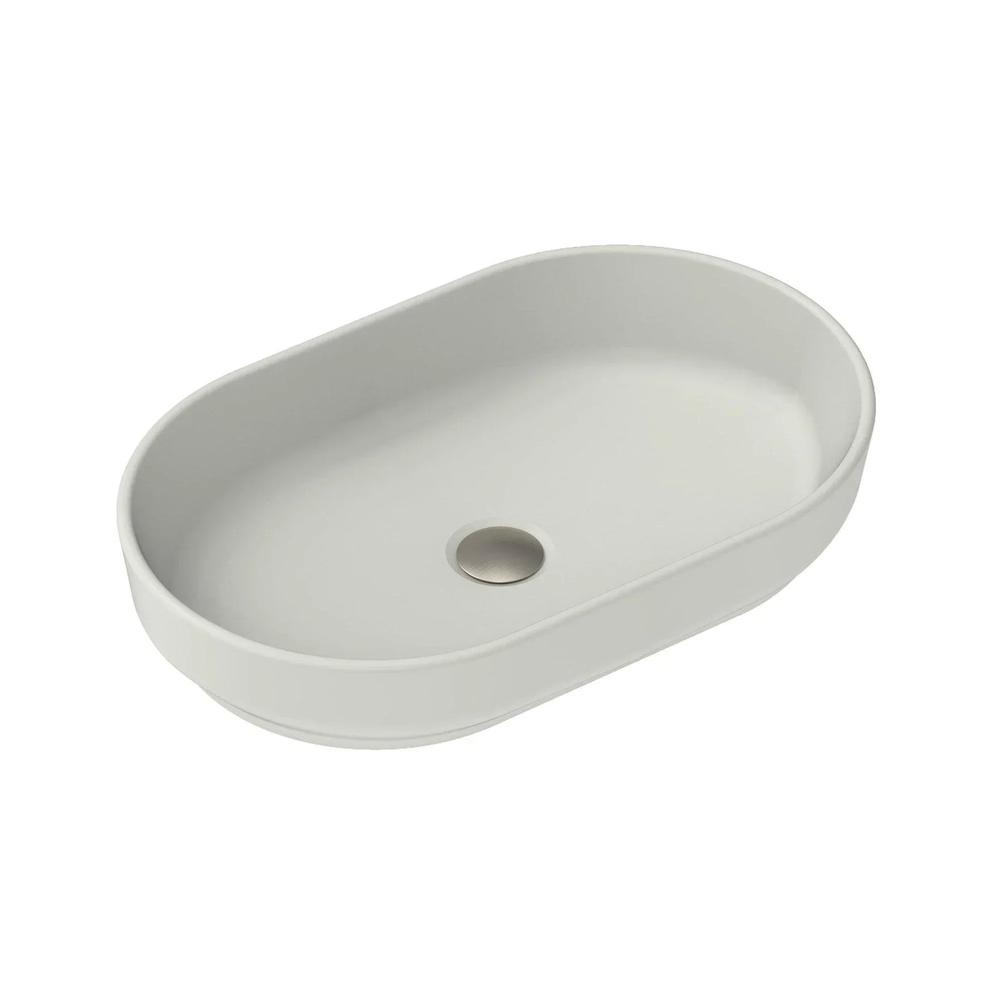 ADP Marilyn Ceramic Above Counter Basin - Matte Concrete - Ideal Bathroom CentreTOPCMAL550MC