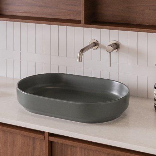 ADP Marilyn Ceramic Above Counter Basin - Matte Forest - Ideal Bathroom CentreTOPCMAL550MF