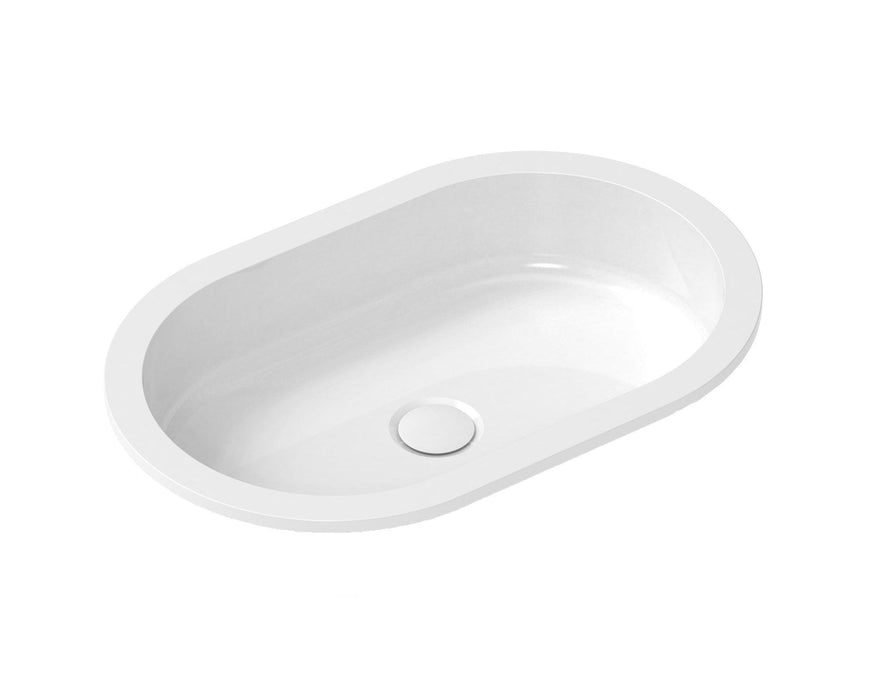 ADP Mila Solid Surface Inset/ Under Counter Basin - Gloss White - Ideal Bathroom CentreTOPSMIL5435GW