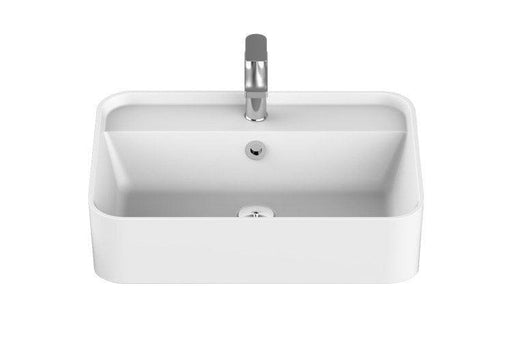 ADP Miya Solid Surface Semi - Recessed Basin - Gloss White - Ideal Bathroom CentreTOPSMISR55WG