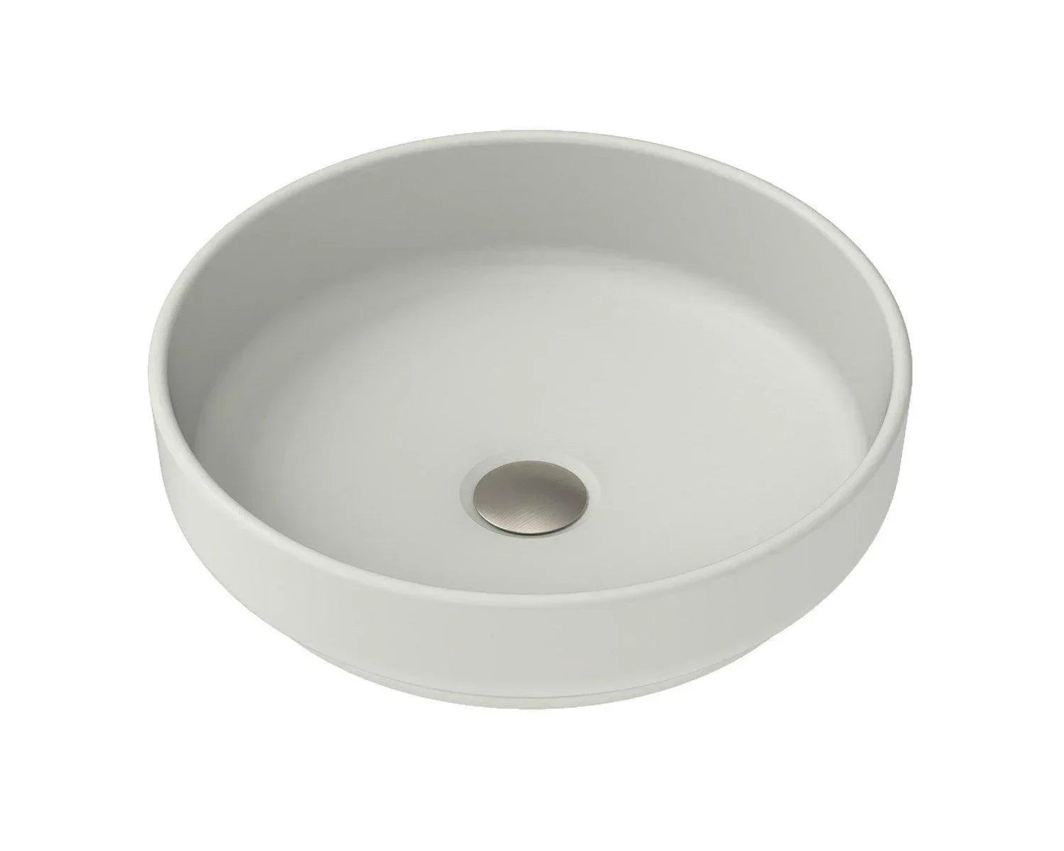 ADP Monroe Ceramic Above Counter Basin - Matte Concrete - Ideal Bathroom CentreTOPCMNR400MC