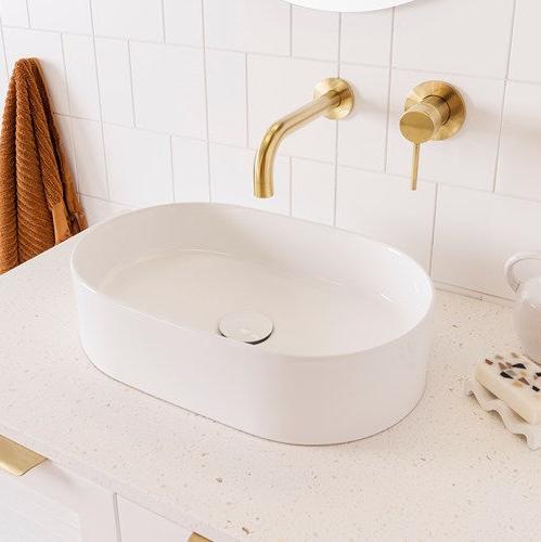 ADP Patty Ceramic Above Counter Basin - Gloss White - Ideal Bathroom CentreTOPCPAT4528GW