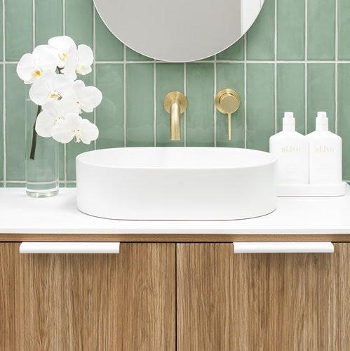 ADP Patty Ceramic Above Counter Basin - Gloss White - Ideal Bathroom CentreTOPCPAT4528GW