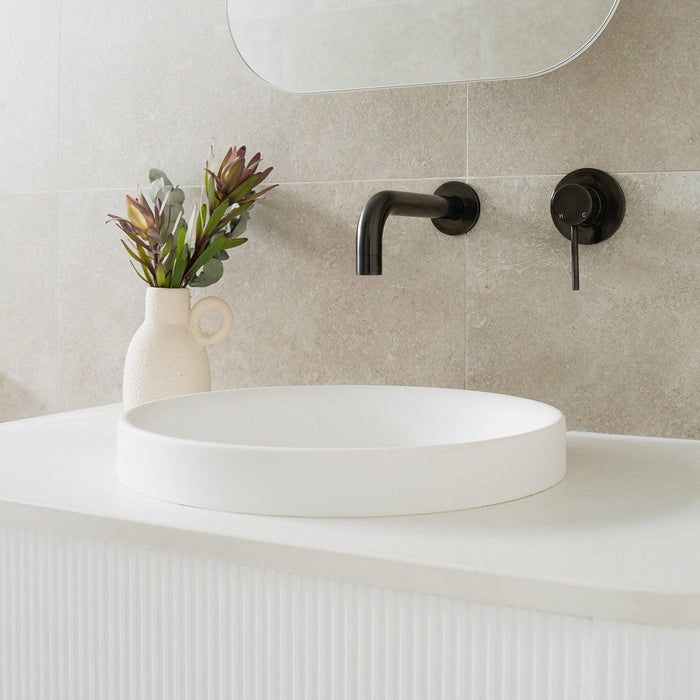 ADP Respect Solid Surface Semi Inset Basin - Matte White - Ideal Bathroom CentreTOPTRES400 - TS