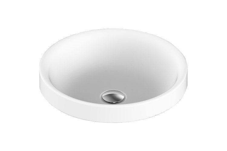 ADP Respect Solid Surface Semi Inset Basin - Matte White - Ideal Bathroom CentreTOPTRES400 - TS