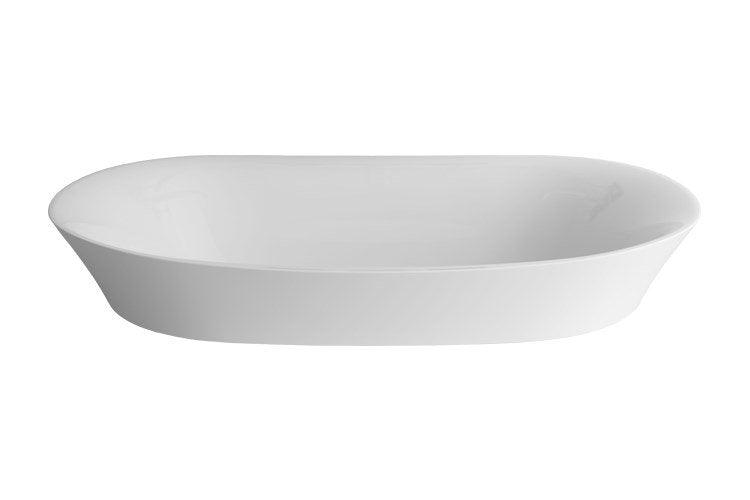 ADP Rise Cast Marble Semi Inset Basin - Gloss White - Ideal Bathroom CentreTOPPRIS5636WG