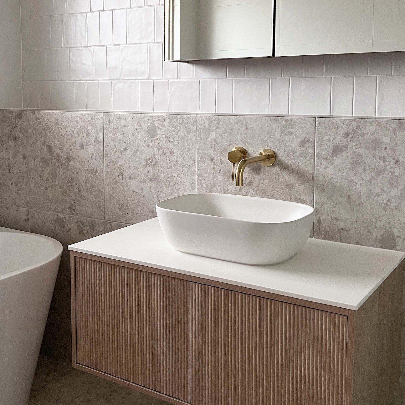 ADP Stadium Ceramic Above Counter Basin - Matte White - Ideal Bathroom CentreTOPCSTA4632MW