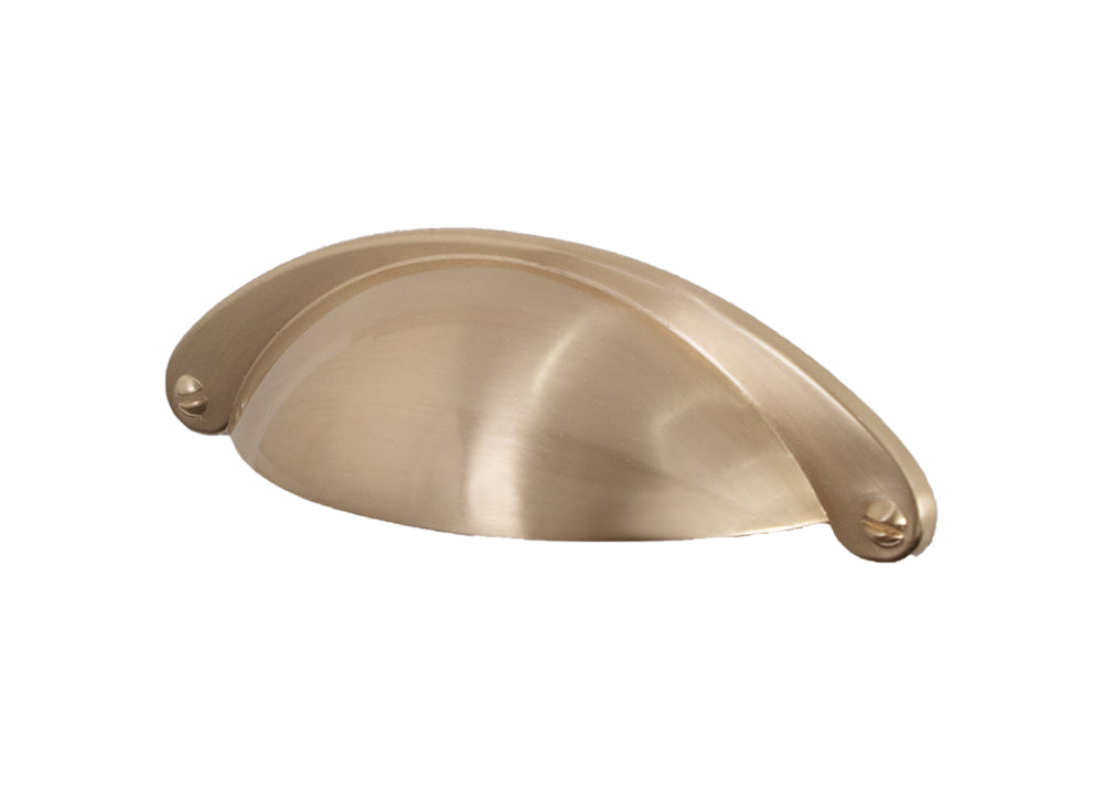 ADP Seashell Handle, Light Brushed Brass