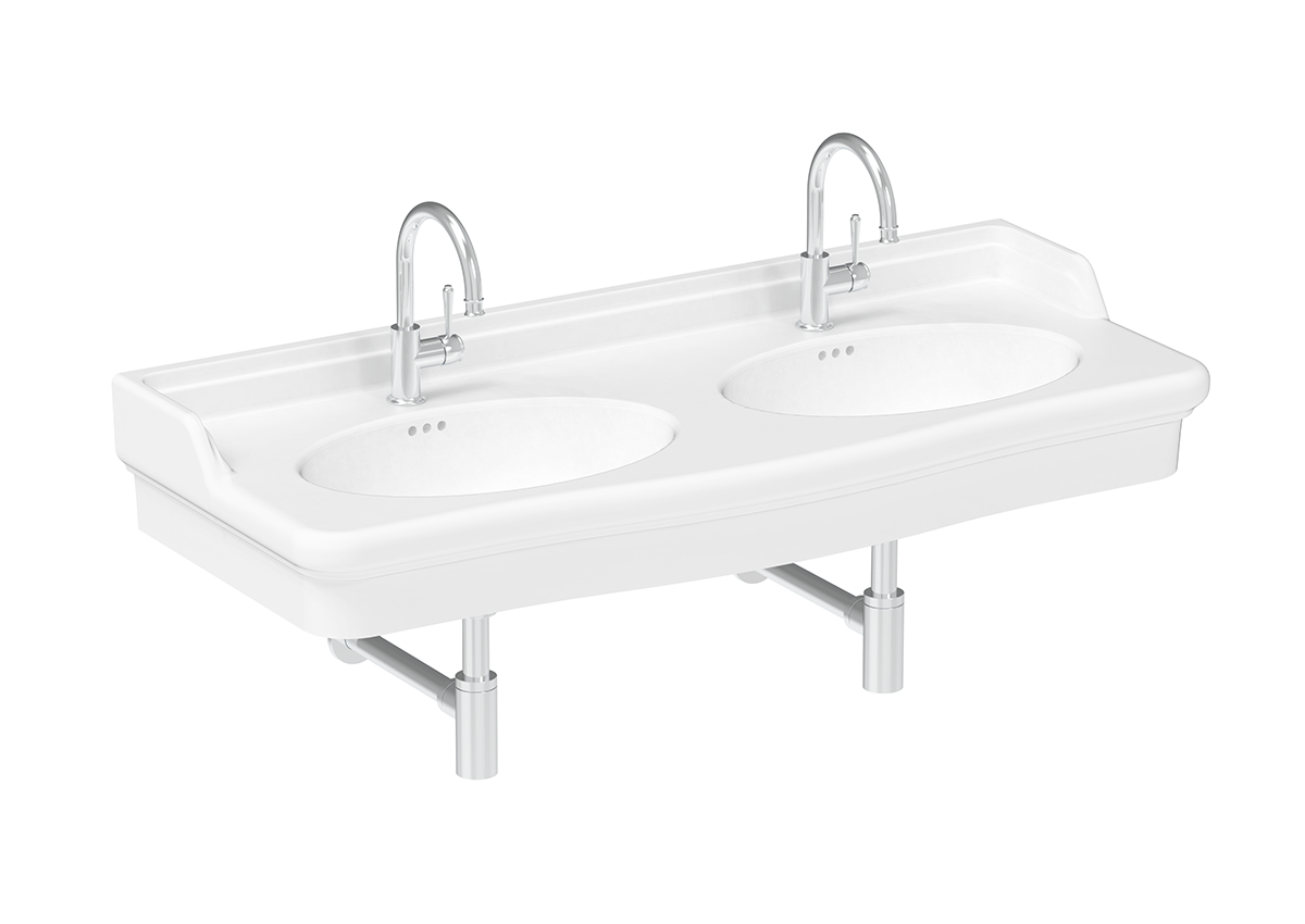 ADP Castellana 1260 mm Ceramic Wall Hung Basin, Gloss White