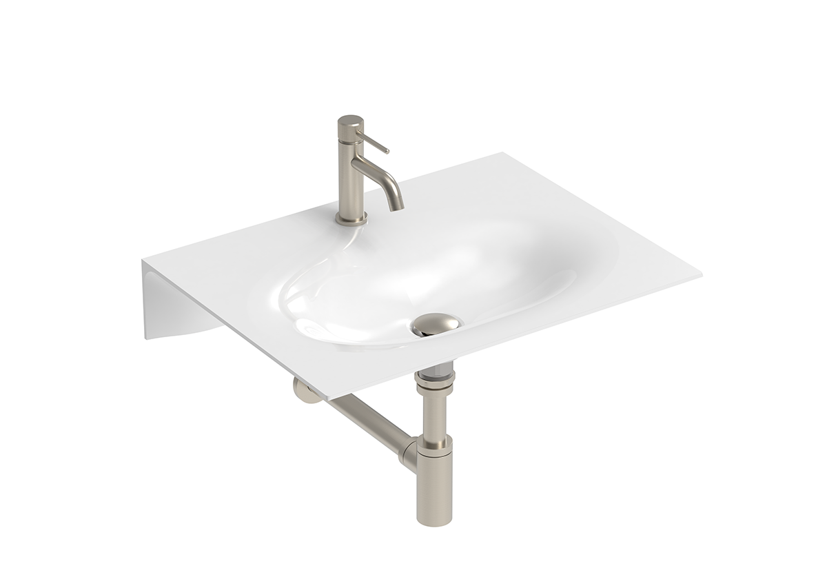 ADP Veil 600 mm Ceramic Wall Hung Basin, Gloss White