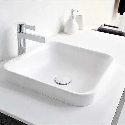 ADP Truth Solid Surface Semi Inset Basin - Matte White - Ideal Bathroom CentreTOPTTRU3737 - TS