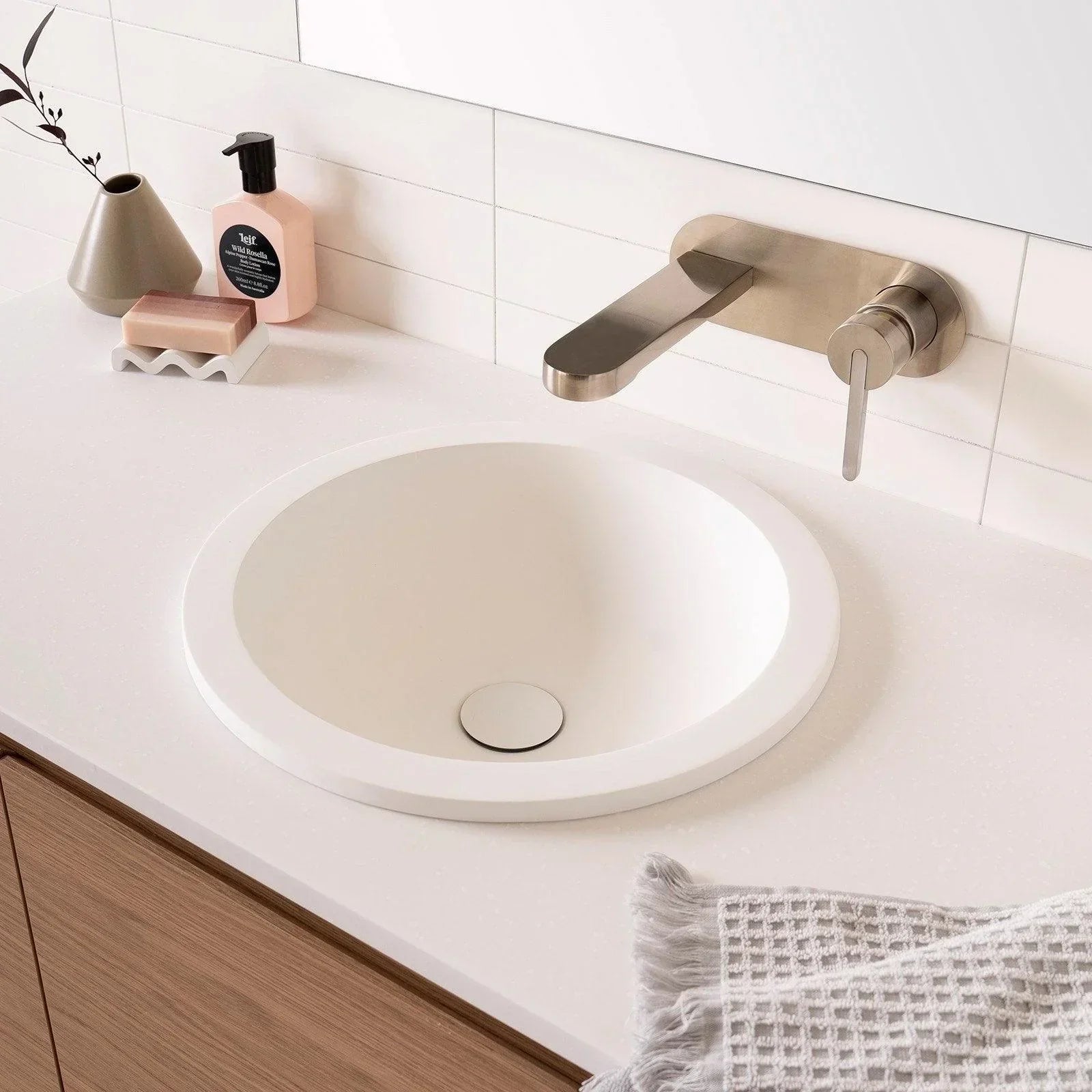 ADP Unity Solid Surface Inset/ Under Counter Basin - Matte White - Ideal Bathroom CentreTOPTUNI400 - TS