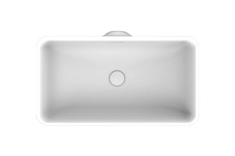 ADP Zeya Solid Surface Semi Inset Basin - Gloss White - Ideal Bathroom CentreTOPSZEY5832WG