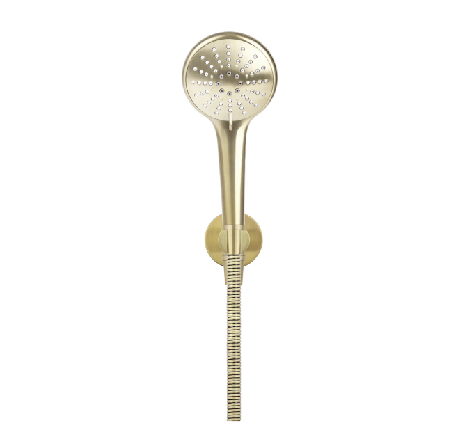 Meir Round Three Function Hand Shower on Fixed Bracket, Tiger Bronze