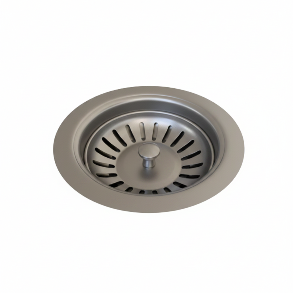 Meir Lavello Sink Strainer and Waste Plug Basket with Stopper, Shadow