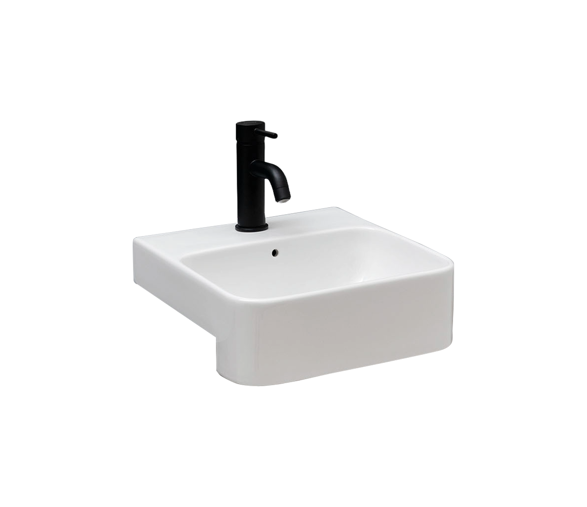 Studio Bagno Apartment 35 Semi Recessed, Gloss White