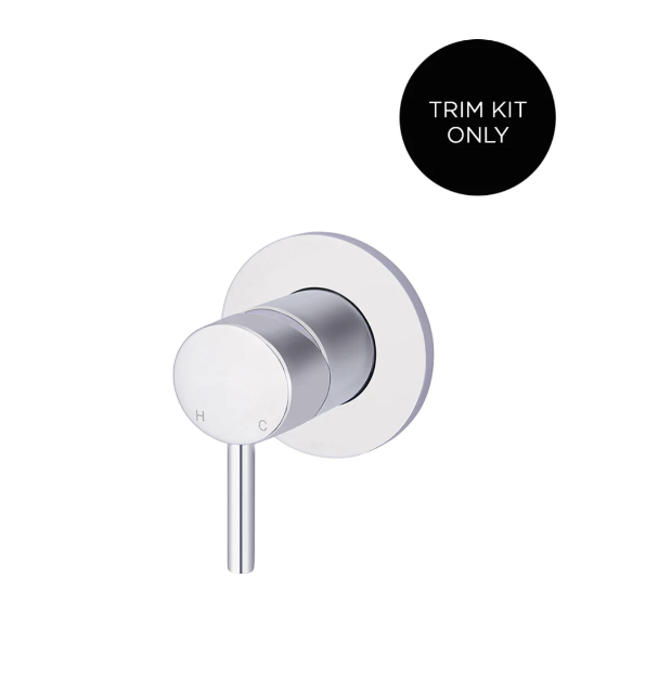 Meir Round Wall Mixer Short Pin-lever Finish Kit, Polished Chrome