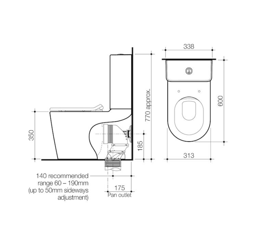 Liano Junior Cleanflush® Wall Faced Toilet Suite, 766630W