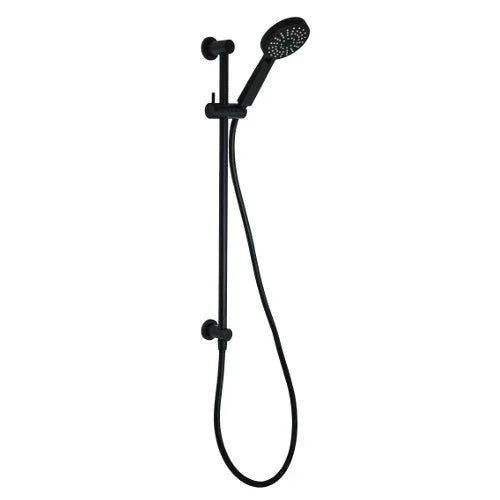 Millennium Finesa Top Inlet Rail Shower, Matte Black