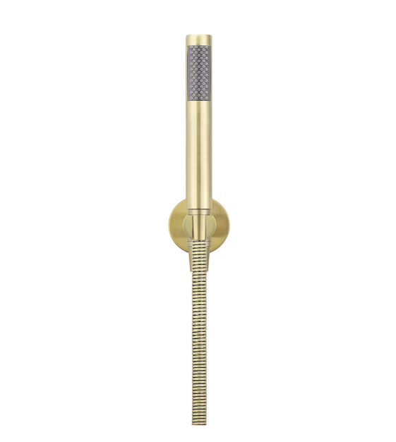 Meir Round Hand Shower on Fixed Bracket, Tiger Bronze