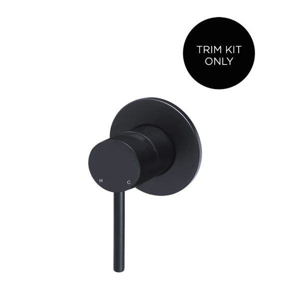 Meir Round Wall Mixer Finish Kit, Matte Black