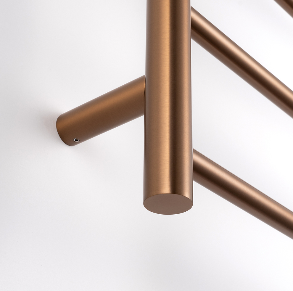 Radiant Heated Round Ladder 600 x 800mm Brushed Bronze, BB-RTR01