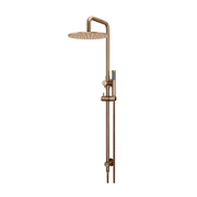Meir Round Combination Shower Rail, 300mm Rose, Single Function Hand Shower, Lustre Bronze