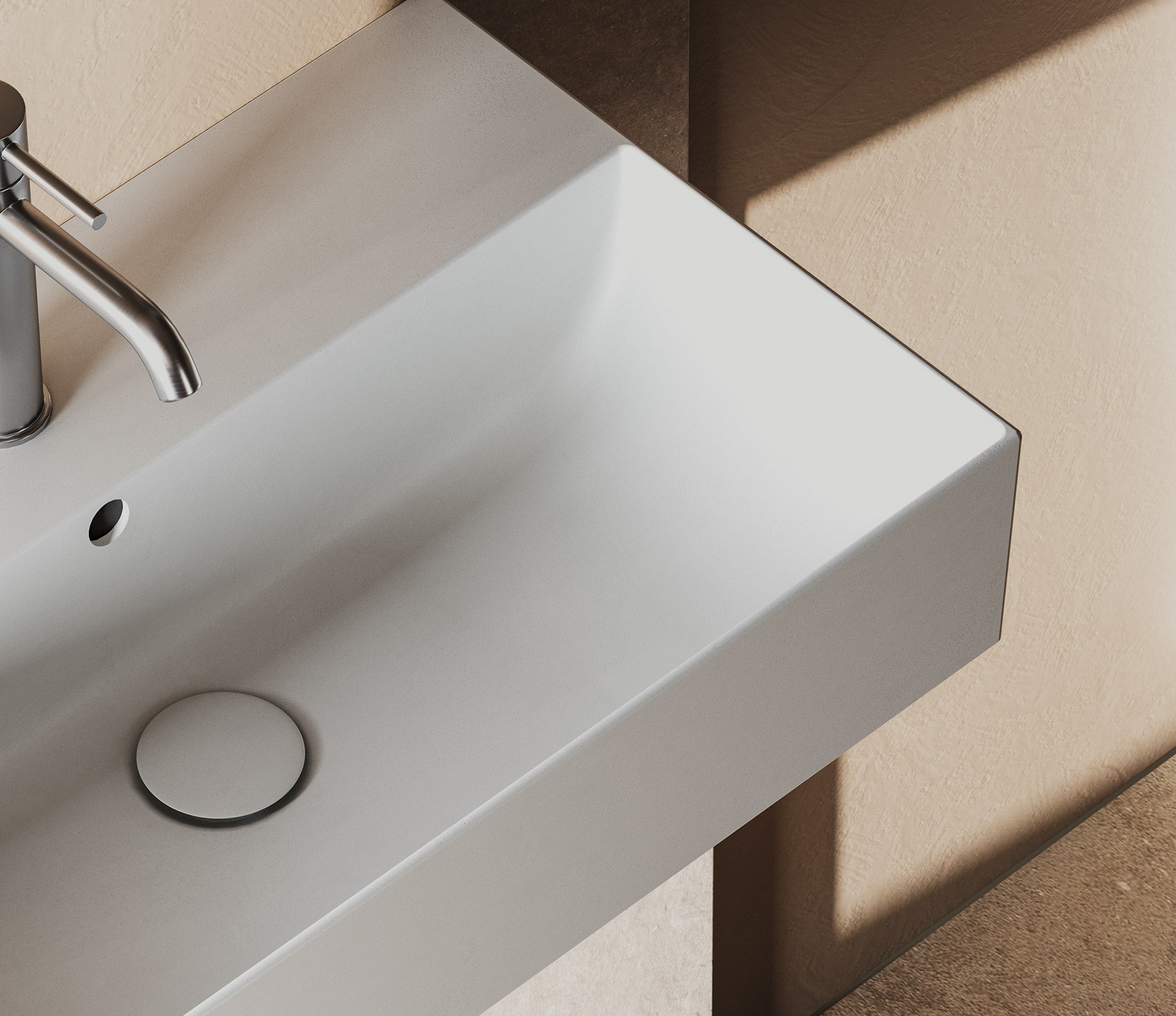Studio Bagno Bahia 50 Bench/Wall Basin NTH - Gloss White