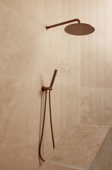 Meir Round Shower on Bracket, Lustre Bronze