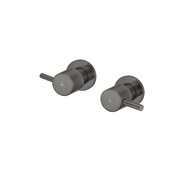 Meir Round Quarter Turn Wall Top Assemblies, Shadow