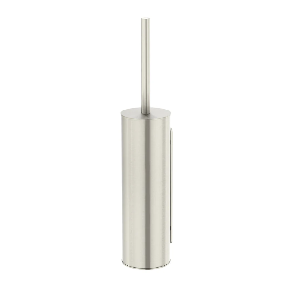 Meir Round Toilet Brush and Holder, Brushed Nickel