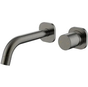Millennium Cioso SQ Wall Basin Mixer W/Finesa Handle, Gun Metal