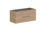 ADP Glacier Door & Drawer Twin Wall Hung Vanity - 1200mm / No Top / Double Bowl