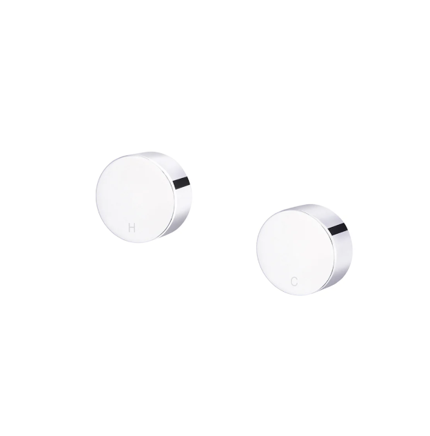 Meir Circular Wall Taps, Polished Chrome