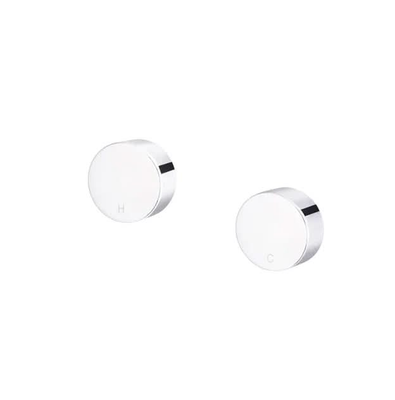 Meir Circular Wall Taps, Polished Chrome