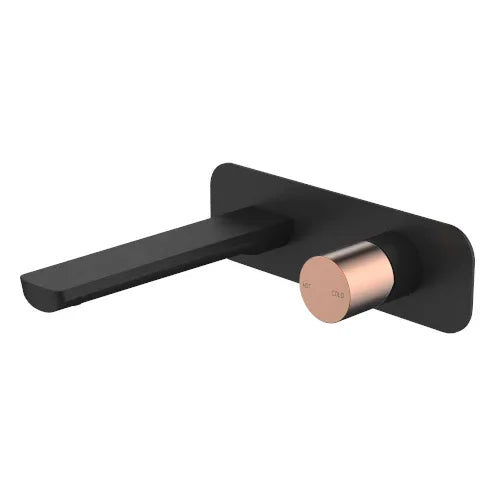 Millennium Finesa Wall Basin Mixer, Matte Black