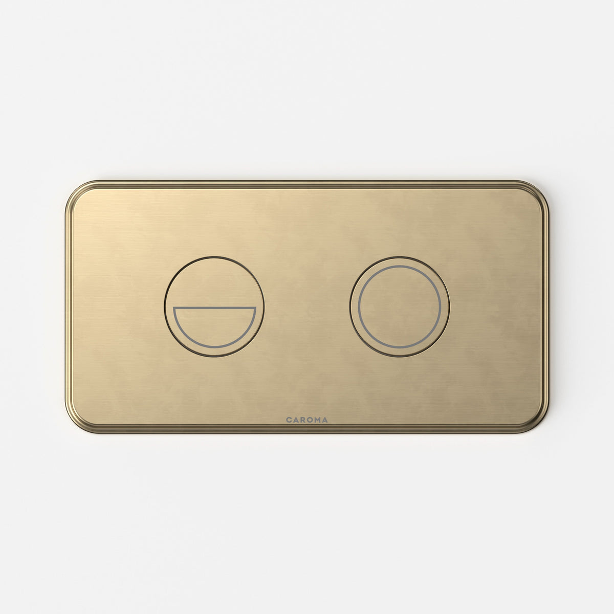 Caroma Riviere Invisi II Series Button, Brushed Brass