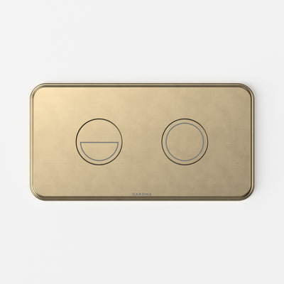 Caroma Riviere Invisi II Series Button, Brushed Brass