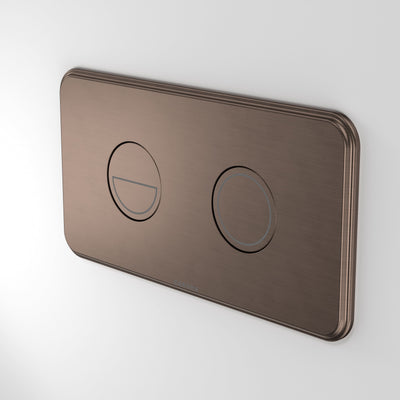 Caroma Riviere Invisi II Series Button, Brushed Bronze