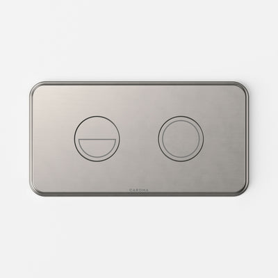 Caroma Riviere Invisi II Series Button, Brushed Nickel