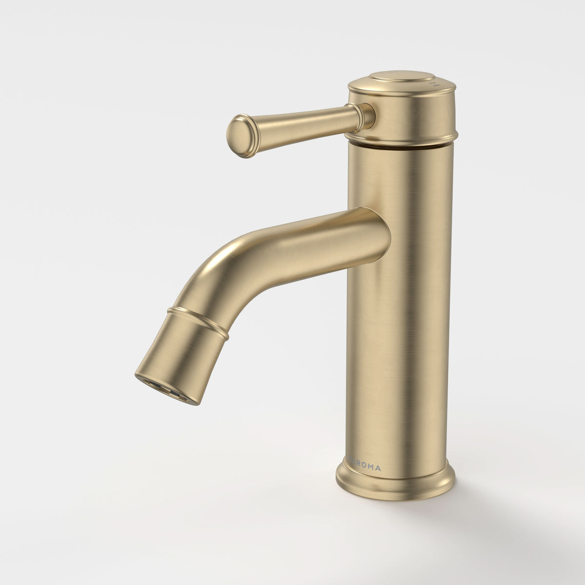 Caroma Riviere Basin Mixer, Brushed Brass