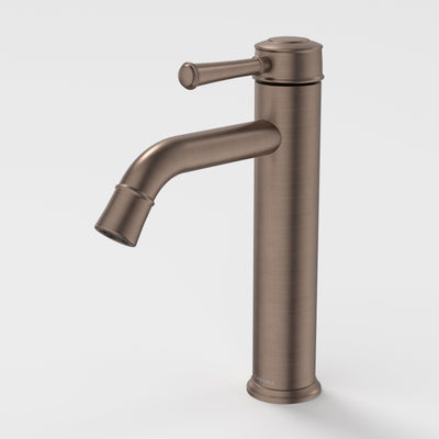 Caroma Riviere Mid Tower Basin Mixer, Brushed Bronze