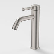Caroma Riviere Mid Tower Basin Mixer, Brushed Nickel