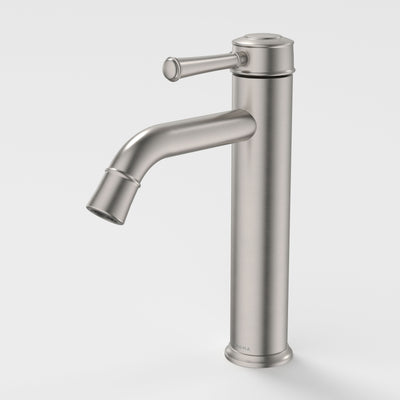 Caroma Riviere Mid Tower Basin Mixer, Brushed Nickel