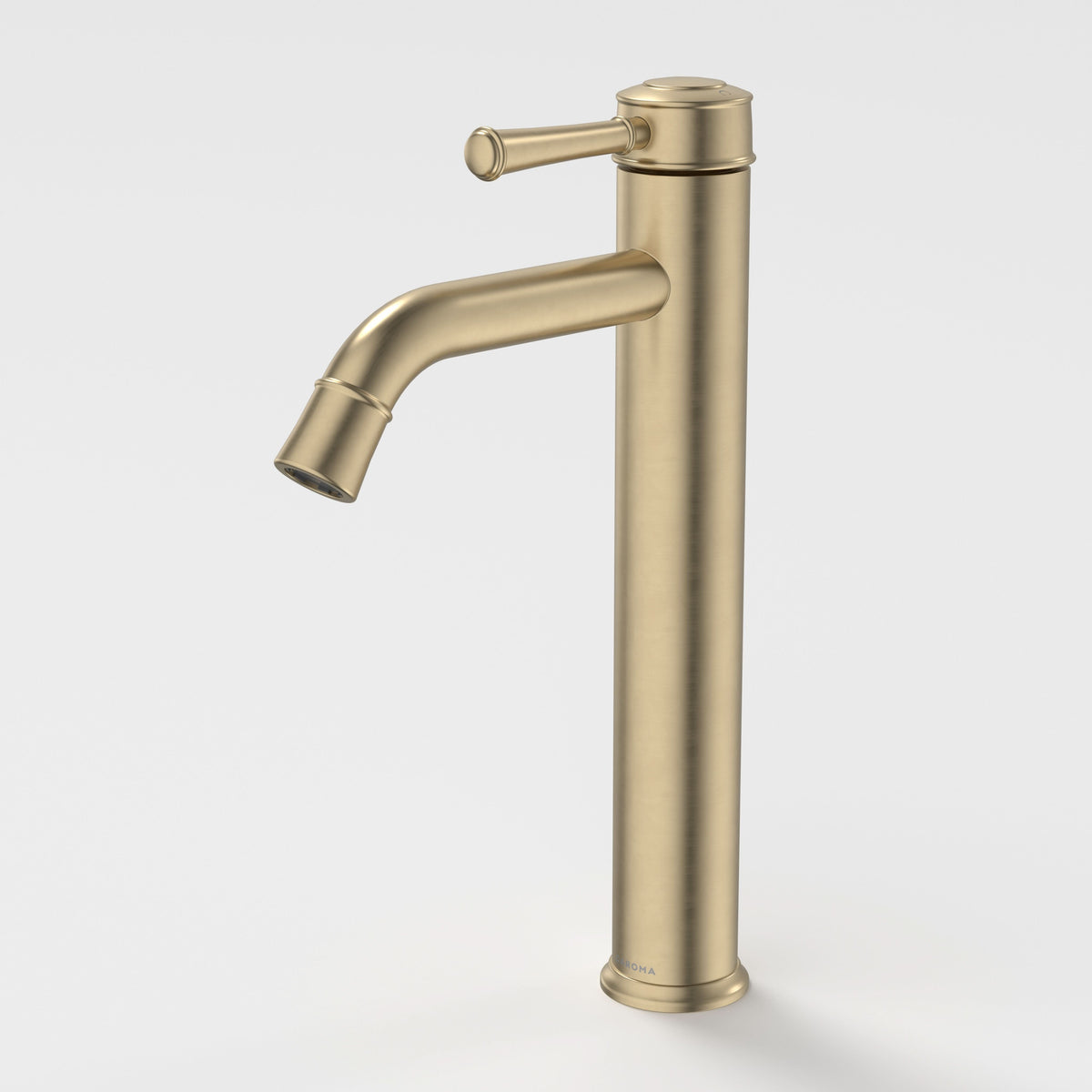 Caroma Riviere Tower Basin Mixer, Brushed Brass