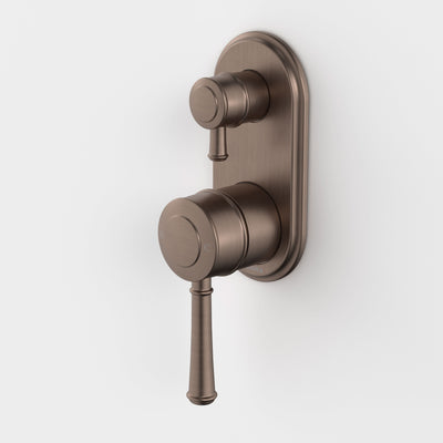 Caroma Riviere Bath/Shower Mixer with Diverter, Brushed Bronze