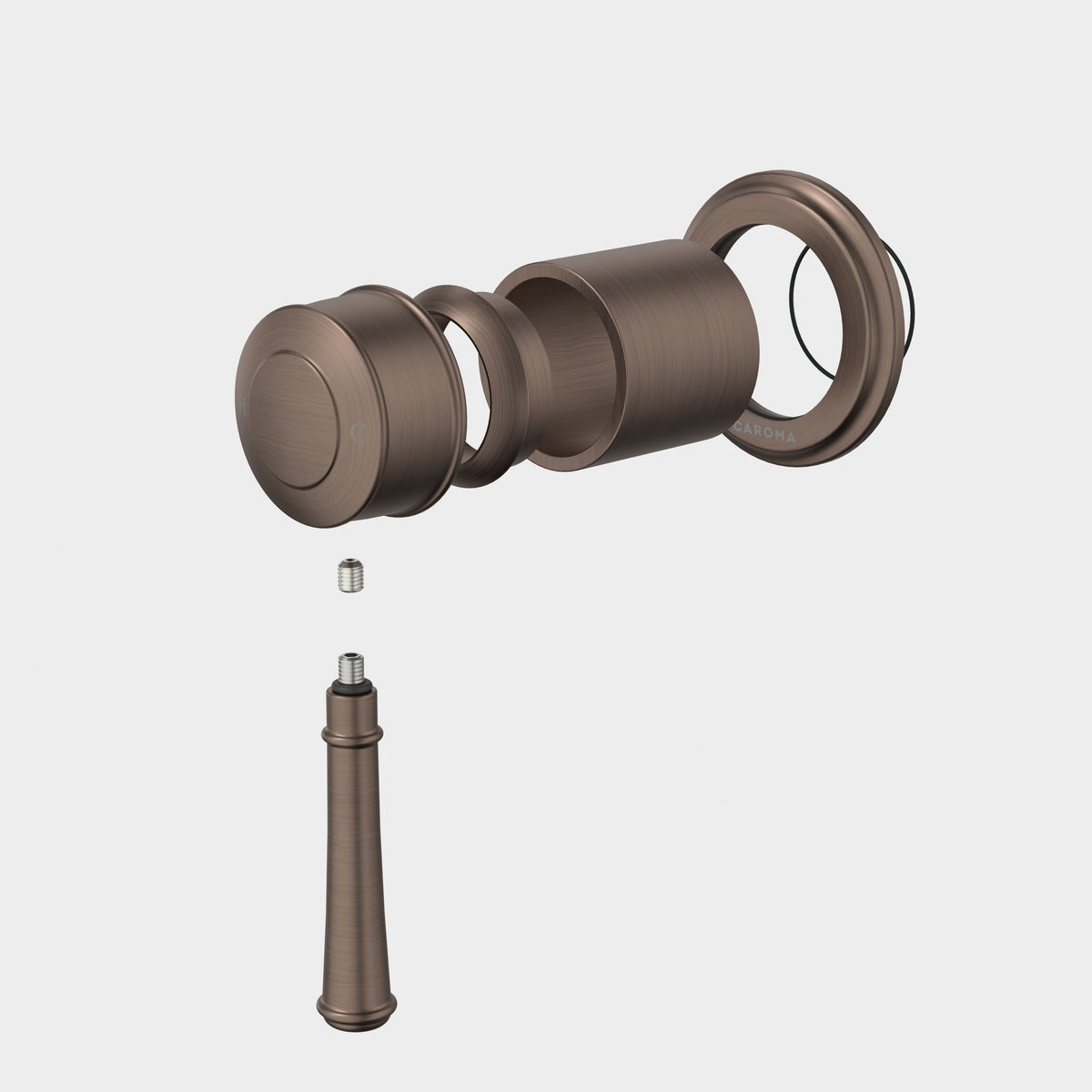 Caroma Riviere Bath/Shower Mixer - Trim Kit, Brushed Bronze