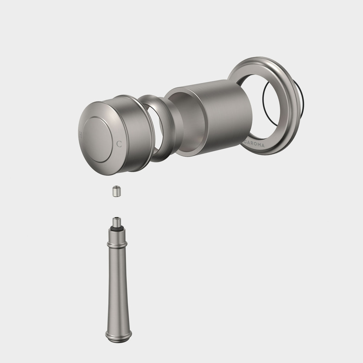 Caroma Riviere Bath/Shower Mixer - Trim Kit, Brushed Nickel