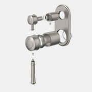Caroma Riviere Bath/Shower Mixer with Diverter - Trim Kit, Brushed Nickel